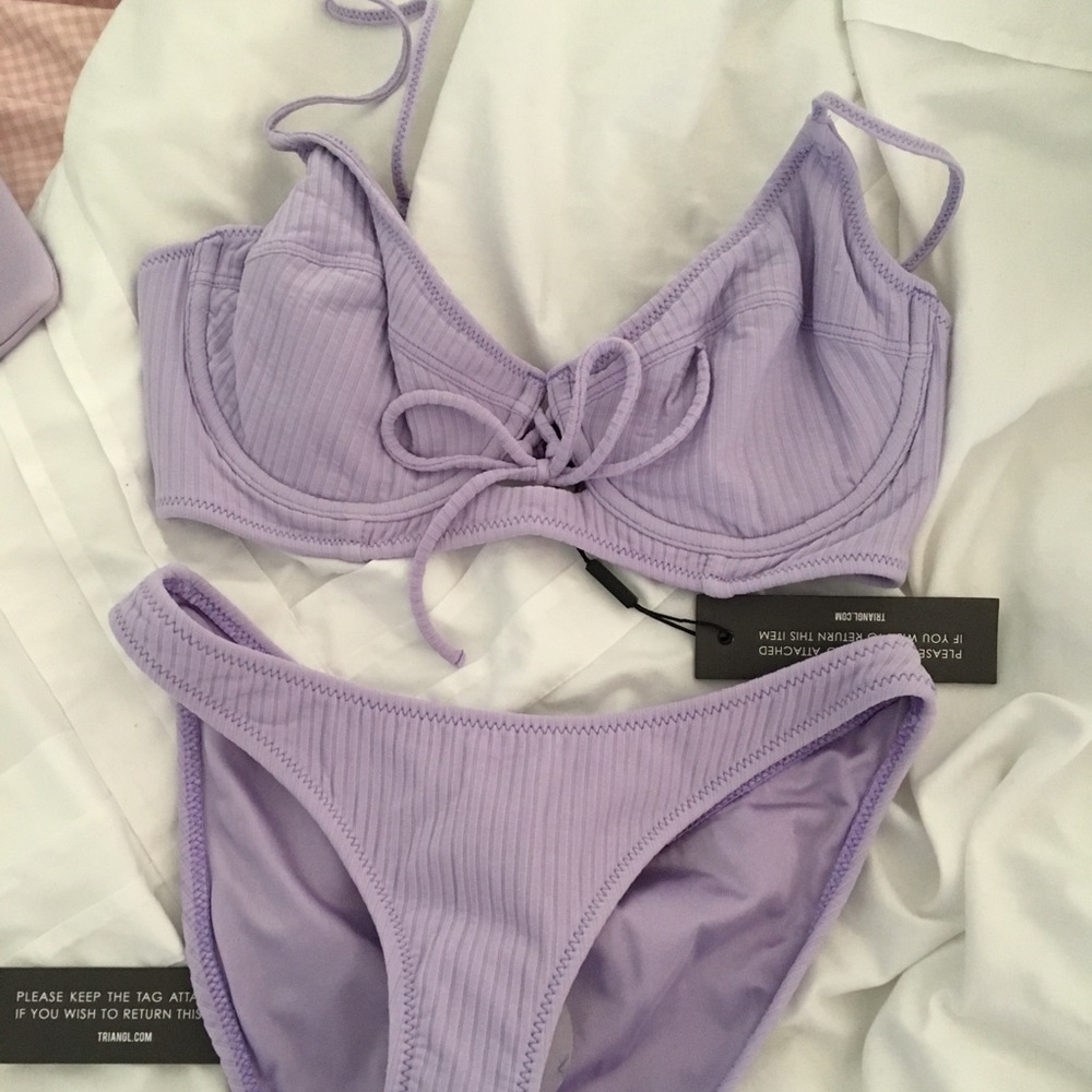 Myrica lavender light purple Triangl bikini set